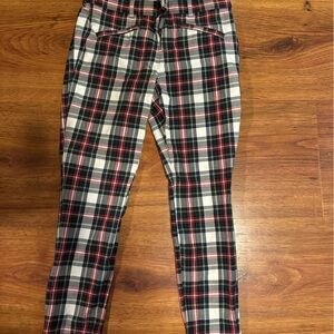 GAP Plaid Pants in Red, Black, and White